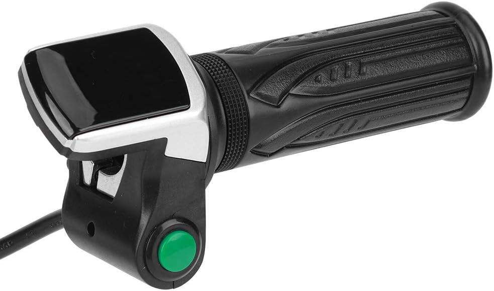Throttle Grip, Electric Scooter Handlebar with LCD Display 6 Cores Electric Throttle Grip Switch Scooter Wire Twist Throttle Grip for Electric-Bike and Scooters (48V)