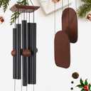 Astarin Wind Chimes Outdoor Deep Tone, Memorial Wind Chimes Outdoor, Gifts for Housewarming/ Mother Day/ Christmas, Outdoor Decor for Patio, Garden, Yard, Home (36 Inch Black Wind Chime)