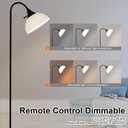 Floor Lamps for Living Room with Remote Control, Stepless Brightness Adjustable and 2700K-6500K Color Temperature, Adjustable Standing Lamp, Tall Standing Lamp for Bedroom Living Room Office