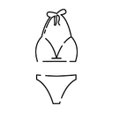 ANRABESS Bikini Sets for Women V Neck Knot Front Two Piece Swimsuits Bathing Suit 2026 Summer Beach Sexy Swimwear Black X-Large