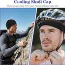 3Pcs Cooling Hard Hat Liner Skull Caps Breathable Mesh Helmet Liner Lightweight Sweat Wicking Cycling Running Hat for Men Women (Black)