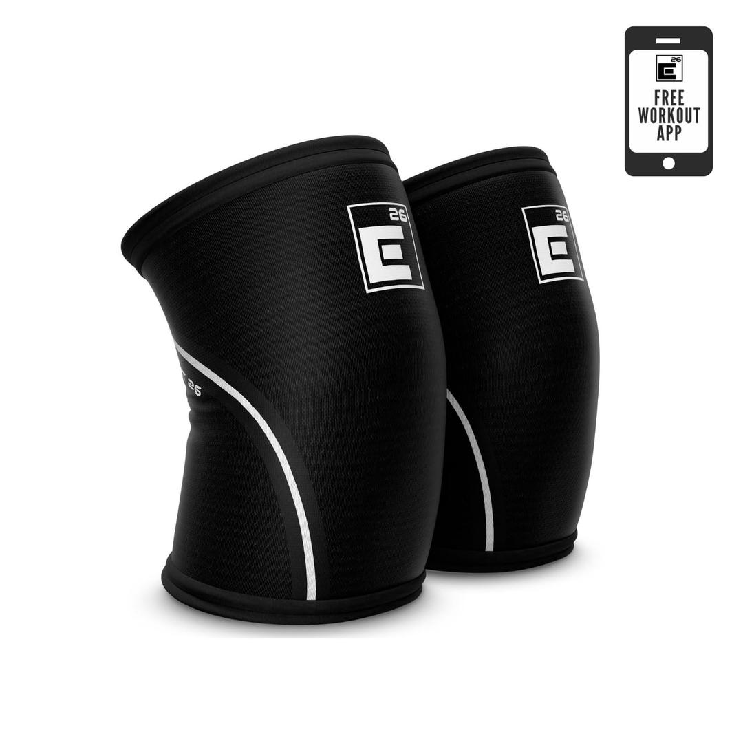 Knee Sleeves for Weightlifting (Sold as a Pair) - 6mm Premium Neoprene for Compression, Mobility, and Warmth - Compression Sleeve for Functional Fitness, WODs, Squats, Deadlifts (Small, Black)