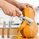 2PCS Multi-Functional Vegetable Peeler for Kitchen, Premium Vegetable Peeler with Wooden Handle and Bottle Opener, Multifunctional Vegetable Peelers Stainless Steel Blade Kitchen Tool