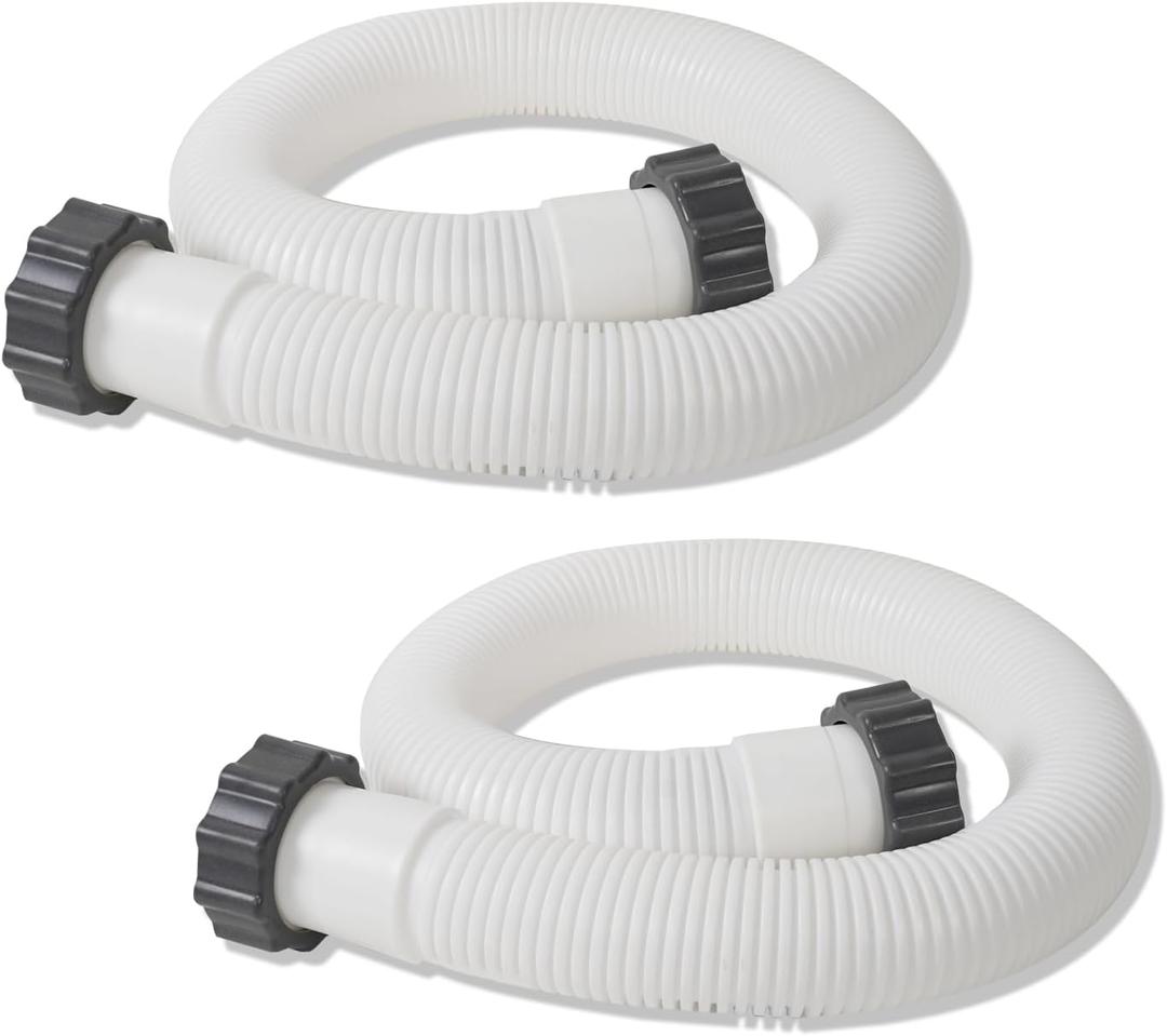 2 Pack 1.5" Pool Filter Pump Hoses, 40" Replacement Hoses for Above Ground Pools, Compatible with 15002500 GPH Filter Pumps, Sand Filters & Saltwater Systems
