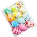 12Pcs Easter Hanging Eggs Colorful Plastic Easter Eggs Easter Hanging Ornaments Easter Decoration, Easter Egg Treefor Easter Decoration
