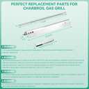 Grill Replacement Parts for Charbroil Performance 5 Burner 463347519 463347518, 475 4 Burner 463347017, 463342119, 463376018P2 Grills, G470-5200-W1 Burner, G470-0004-W1A Heat Plate, Crossover Tube