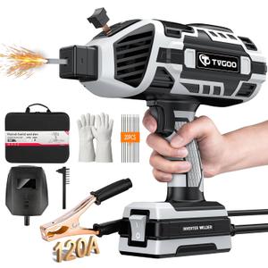 Portable Handheld Welding Machine - 110V IGBT Inverter Handheld Welder, 20-120A Portable ARC Welder, Hot Start & Anti-Stick for 3/32"-1/8" Welding Rods, Father's Day Gift for Men(Grey)
