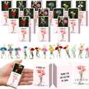 24 Sets Mother's Day Bulk Gifts for Women Teacher Nurse Appreciation Positive Mini Bud Vases with Flower Office Desk Decor Mini Box Breathing Thank You Gifts for Graduation Coworker Staff (Clear)