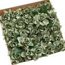 Ling's moment Flowers 25pcs Fake Gardenia Green Flowers Artificial Flowers with Stem, Fake Flower for DIY Wedding Decorations Centerpieces Bouquets BoutonnieresFlores Artificiales para Decoracion (Grn-olive Grove)