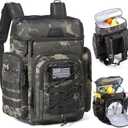 TOURIT 30L (42 Cans) Tactical Cooler Backpack  Military-Grade Insulated Back Pack with 16H Ice Retention, Leakproof Multi-Pocket Cooler Bag for Camping & Hiking, Featuring DIY Hook & Loop Panel (Frost Ops Camo)