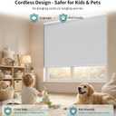 MYshade Cordless Blackout Cellular Shades for Windows, Honeycomb Window Shades with Thermal Insulation, Child & Pet Safe Room Darkening Shade, Easy Install,54" W x 72" H, White