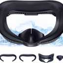 DESTEK Cooling Face Pad Facial Interface Compatible with Meta/Oculus Quest 3, Includes Two Replacement Ice Silk and Cool Ice Gel Face Cushions  Adjustable Bracket, NOT Compatible with Meta Quest 3S (black)