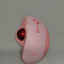 Seenda Wireless Trackball Mouse, Ergonomic Bluetooth Rollerball Mouse Rechargeable, 3 Device Connection Optical Mice Adjustable DPI Thumb Control Mice Compatible for PC/Laptop/Windows/Mac - Pink