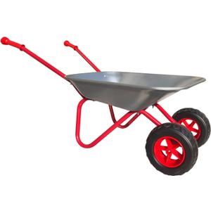 Kids Wheelbarrow Set,Toddler Wheelbarrow,Children Metal Wheelbarrow Toy for Kids Gardening Tool Small Wheel Barrow Wheel Barrel All Seasons Gift Indoor Outdoor Silver (Silver)