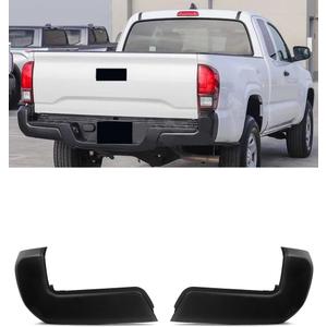 Rear Bumper End Cap Compatible With 2016-2023 Toyota Tacoma Rear Bumper Replace for TO1105133,TO1104133,5215504010,5215604010 W/O Sensor Holes Matte Black Pair