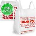 Reli. Thank You Plastic Bags (350 Count) (11.5" x 6.5" x 21") (White) - Grocery, Shopping Bag, Restaurants, Convenience Store