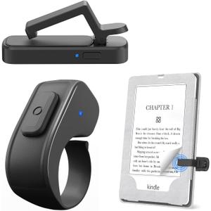 Page Turner Ring for Kindle,Remote Control for iPhone iPad Android Tablets E-Readers,Clicker Page Turner for Kindle Accessories for Camera Video Record&Shutter Selfie (Black)