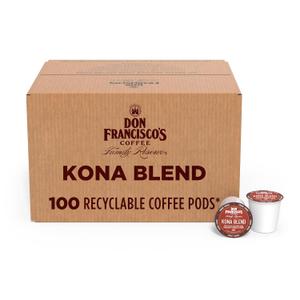 Don Francisco's Kona Coffee Pods, 100 Count, Medium Roast, Compatible with Keurig Brewers (EXP 03/30/27)