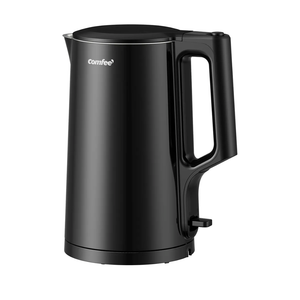 COMFEE' 1.7L Double Wall Electric Tea Kettle and Kettle Water Boiler, 100% Stainless Steel Interior & Lid & Spout, TwoLevel Wide Open Lid, 1500W Fast Boiling, AutoOff and BoilDry Protection
