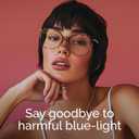 Gaoye Blue Light Blocking Glasses - Trending Round TR90 Frames, Metal Arms, UV400 Protection - Matching Soft Case