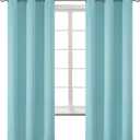 BGment Blackout Curtains - Grommet Thermal Insulated Room Darkening Bedroom and Living Room Curtains, Set of 2 Panels (42 x 63 Inch, Baby Blue)