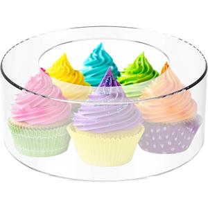 Acrylic Fillable Cake Stand Cake Riser Cake Tier, Transparent Round Cylinder Display Riser Display Box, Wedding Cake Stand Cylinder Stand for Party Birthday (10 inch)