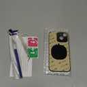 15 Back Glass Replacement for iPhone 15 Back Cover Glass (Black, 6.1 Inches) with Pre-Installed Tape +Installation Instruction + Repair Tools (Black)