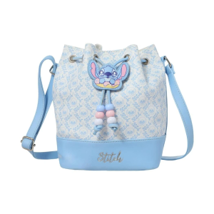 Disney Stitch Dinner Party Collection Drawstring Crossbody Bag-Blue