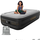 VOSSER Air Mattress Twin with Built in Pump,18''Blow up Mattress 2 Mins Self-Inflation/Deflation,Thicker Inflatable Mattress Leak-Proof,Flocked Top Air Bed with Storage Bag for Home, Camping & Guests Size Short Twin