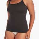 Women's Cami Shapewear, Firm Control Shaper for Women, Microfiber Longer Length Camisole Medium Black