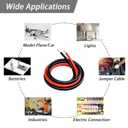 Dastard 6 Gauge Wire, Extra Flexible Silicone Insulated 6 AWG Stranded Tinned Copper Wire 10ftRed and Black Each 5ft Separated High Temperature 6AWG Battery Wire 200 600V - Inverter, Car, Auto