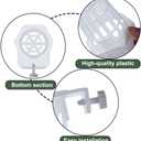 2 x DONGKER Aquarium Plant Holder,2 PCS Hanging Fish Tank Plant Pot with Hole for Fish Tank Wall Thickness up to 1.2cm/0.5" (Hexagon Opening)