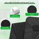 Golf Cart Seat Covers,Breathable Golf Cart Seat Towel Blanket for EZGO,Yamaha,Club Car Soft Seat Cover with 4 Front Pockets & Nonskid Bottom for Golf Decorations Accessories