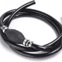 Fuel Line Assembly, Nylon Braided 5/16" 8mm Tank Fuel Hose Gas Line with Hand Primer Pump Bulb 6FT for Marine Outboard Boat Motor & RVs