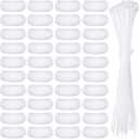 40 Pieces Nylon Lint Trap Washing Machine Lint Fabric Mesh Snare Washer Lint Catcher Washer Hose Lint Traps Washing Machine Lint Trap Lint Traps Hose Screen Filter Catcher with 40 Pieces Cable Ties