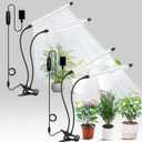 bseah Plant Grow Light for Indoor Plants, Full Spectrum Indoor Grow Light, 10-Level Dimmable and Auto ON & Off Timer (2 Head 2 Pack)