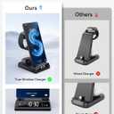 Wireless Charger for Samsung Charging Station with Clock for Samsung Galaxy S25 Ultra/S24 Ultra/Z Flip 7/Fold 6/Bud, 3 in 1 Android Charging Station, Watch Charger for Samsung Galaxy Watch 8/7/6/5Pro