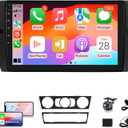 4G+64G Car Stereo for BMW 328i 335i 325i E90 E91 E92 E93 2005 to 2013 Radio Wireless CarPlay Android Auto, 9" IPS Touch Screen for BMW 328i Stereo BT/FM RDS DSP/GPS/WiFi/SWC/AHD Camera (No Fiber)