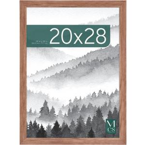 MCS Museum Poster Frame 20x28 Medium Oak Woodgrain, Vertical & Horizontal Wall Hanging Large Picture Frame for Photos, Posters & Art Prints (1-Pack)