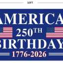 250th Birthday 250 Years Usa 1776 2026 Flag 6X10Ft, Men Women Banner,Vibrant Colors, Double Stitched with 2 Brass Grommets, Bar Garden Street Decoration, GYM, Office Decor,Indoor Outdoor Use,Gifts. (Blue, 6x10ft)