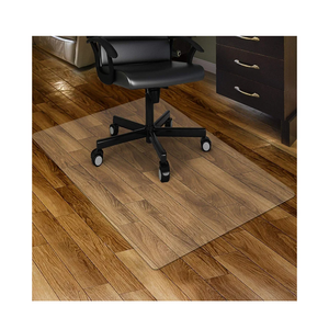 Chair Mat for Hardwood Floor, 48" x 48" Large Clear Office Floor Protector, Easy Glide Desk Mat for Home, Easy to Clean (Square)