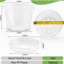 10 Pack 10 Inch Clear Nursery Pots with Saucers, Transparent Sturdy Plastic Plant Pots, Large Gardening Pots with Drainage Hole, Planting Starter Pot for Indoor Outdoor Flowers Herbs Vegetables