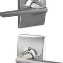 Schlage F10 LAT 625 CEN Latitude Door Lever with Century Trim, Hall & Closet Passage Lock, Bright Chrome