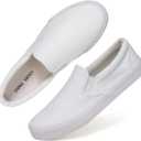 Emma Shoes Low-Top Slip Ons Women's Fashion Sneakers Casual Canvas Sneakers for Women Comfortable Flats Breathable Padded Insole Slip on Sneakers Women Low Slip on Shoes 7.5