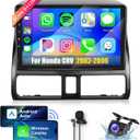 8Core 6+128G Car Stereo for Honda CRV 2002-2006 Wireless Carplay Android Auto,9 inch 1280 * 720P IPS Touch Screen Radio, Android/GPS/WiFi/32EQ DSP/Bluetooth5.0/SWC/Backup Camera