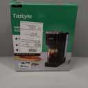 Tastyle Single Serve Coffee Maker, Iced and Hot Coffee Machine for K Cup & Grounds, Compact Design, 40oz Removable Water Reservoir, 6 to 24 Oz Brew Sizes, Fits 7.3" Travel Mug, Black
