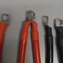 6 Pcs 2 AWG Battery Cable, 15cm Pure Copper Battery Inverter Wire with 3/8" Lugs Terminals, Auto Battery Cable Set for Car Marine Solar
