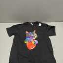 Color Critters Rainbow Cute Cat Hugging Valentine Heart Kitty Love Cat Unisex Adult Multicolor Cotton 65% Polyester 35% Short Sleeve T-Shirt Medium