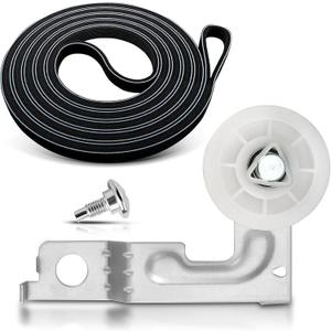 AZ4U For Samsung DV210AEW/XAA DV218AEW/XAA DV330AEW/XAA DV209AEW/XAA DV218AEB/XAA DV328AEW/XAA DV350AEW/XAA DV40J3000EW/A2 DV45H7000EW/A2 DV50K8600EV/A3 DV48H7400EW Replaces Dryer Idler Pulley & Belt