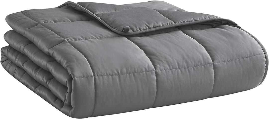 Weighted Blanket Queen Size (Dark Grey, 60''x80'' | 25 lbs) Cooling Breathable Heavy Blanket with Glass Beads for Adults